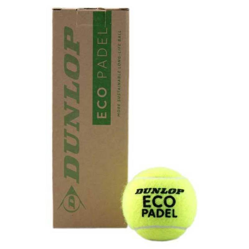 Can of 3 Dunlop Eco padel balls