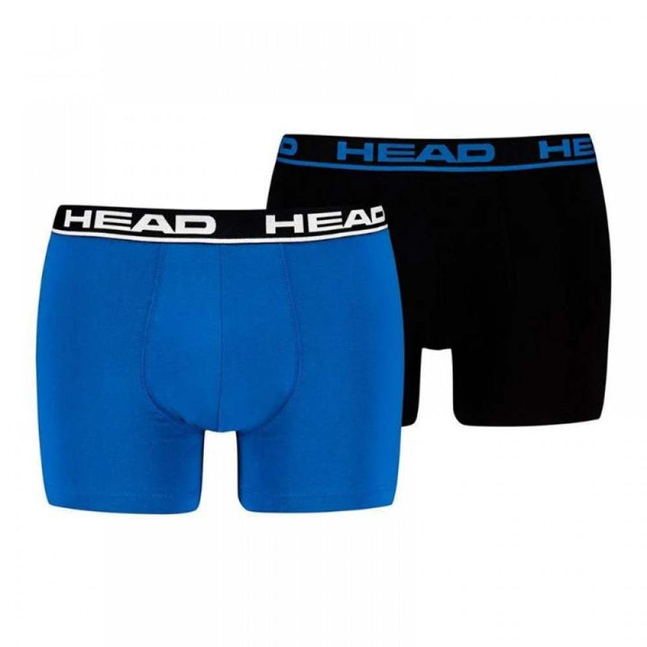 Head Boxers Basic Azul Índigo Preto 2 Unidades