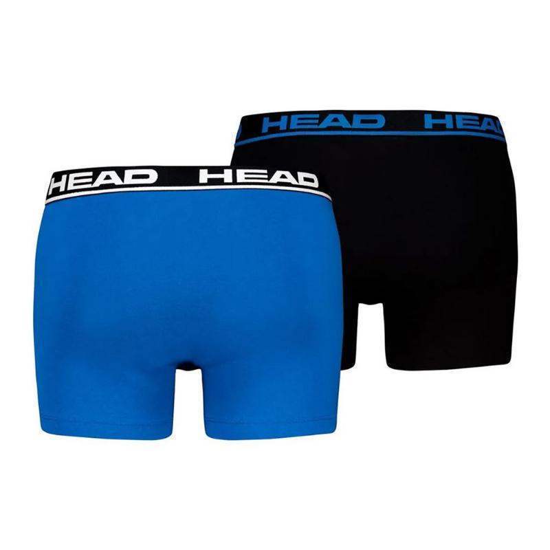 Head Boxers Basic Azul Índigo Preto 2 Unidades