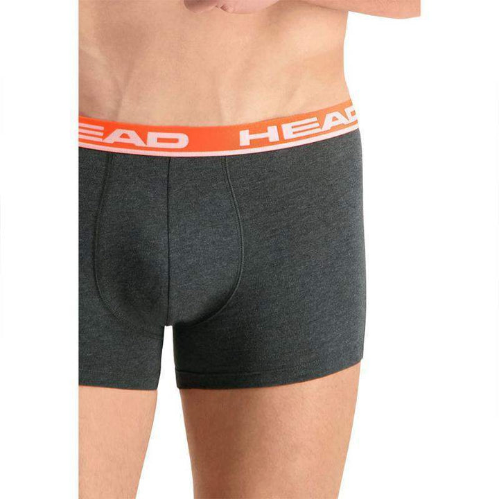 Head Boxers Basic Cinzento Vermelho 2 Unidades