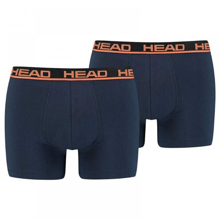 Head Boxers Basic Azul Marinho Laranja 2 Unidades