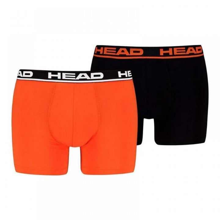 Head Boxers Basic Laranja Preto 2 Unidades