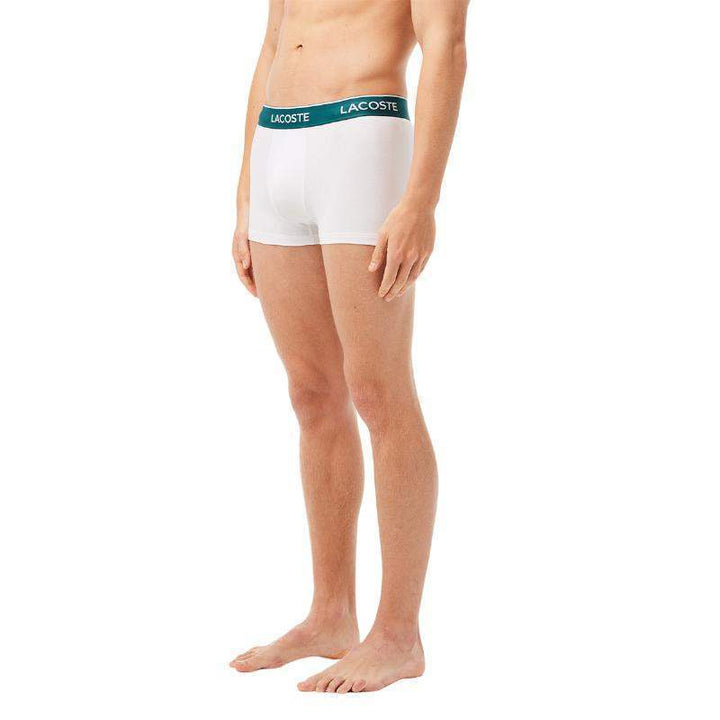 Boxers Lacoste Casual Preto Branco Cinzento 3 Unidades