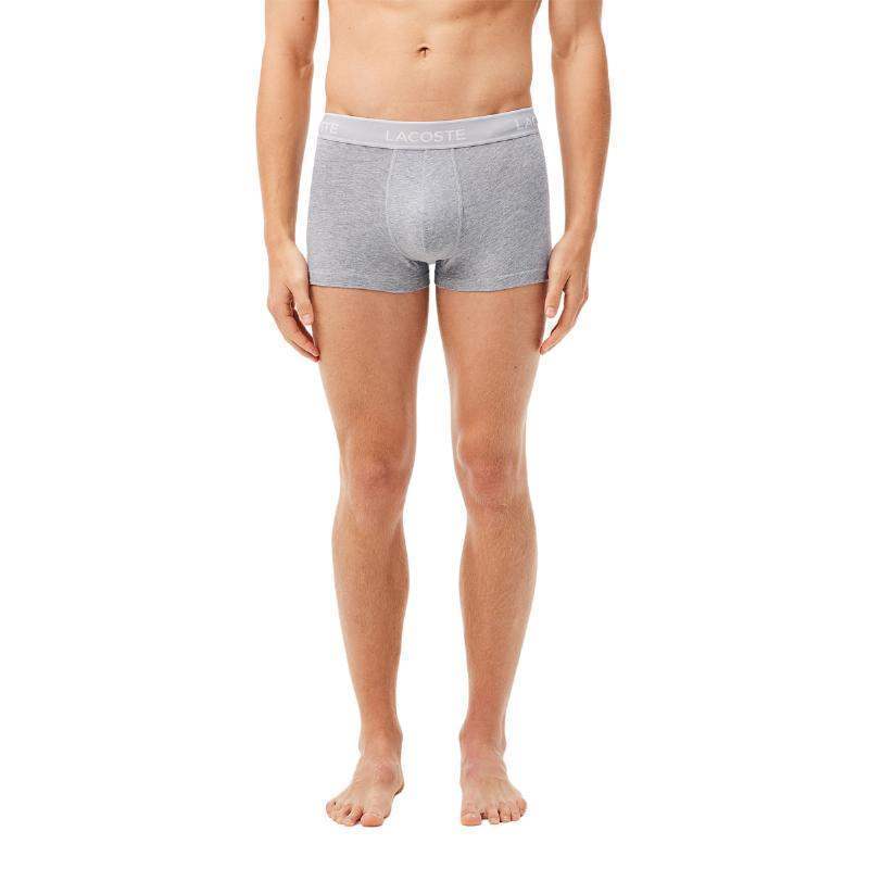 Boxers Lacoste Casual Negro Blanco Gris 3 Unidades