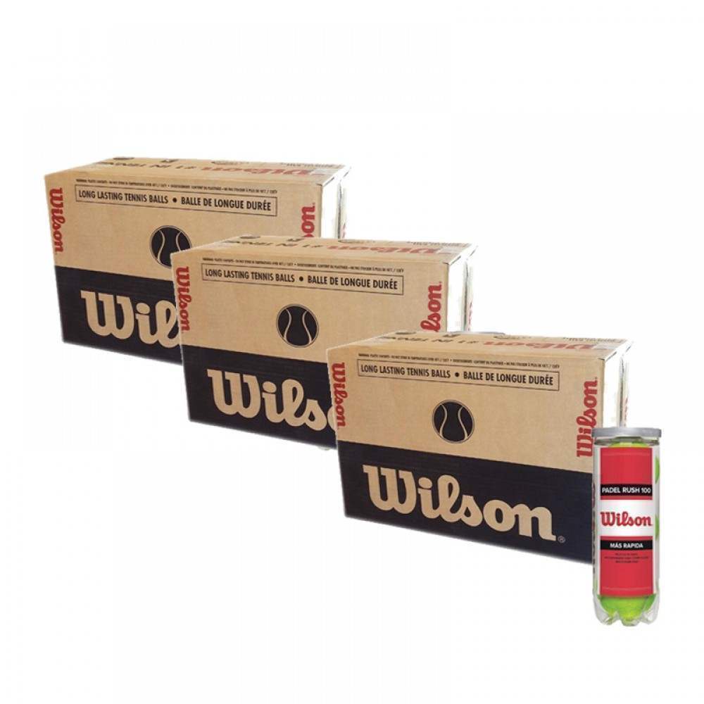 Drawer 72 Balls - 24 Cans of 3 units - Wilson Rush 100 x 3 Units