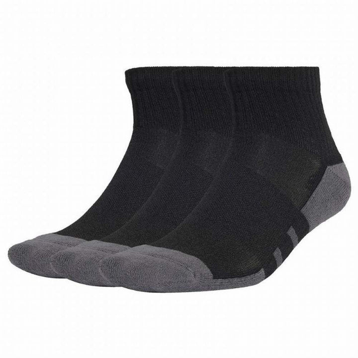 Calcetines Adidas Essentials Cushioned Quarter Negro Gris 3 Pares