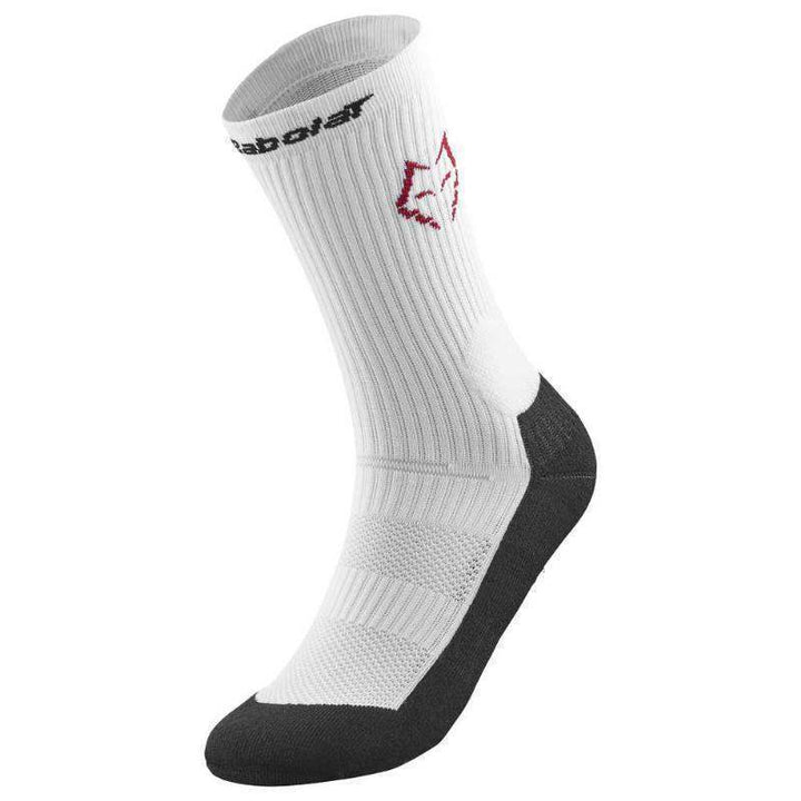 Babolat Juan Lebron Mid Calf Socks White Black 1 Pair