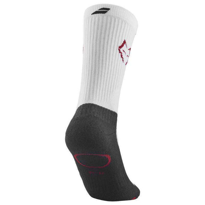 Babolat Juan Lebron Mid Calf Socks White Black 1 Pair