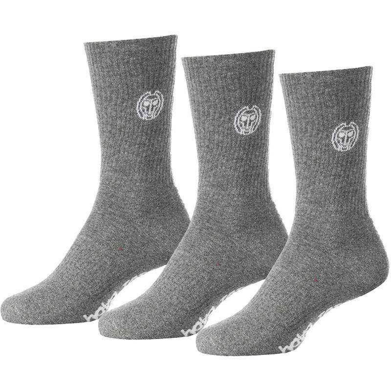 Bidi Badu Don Carlito Crew Move Socks Gray 3 Pairs