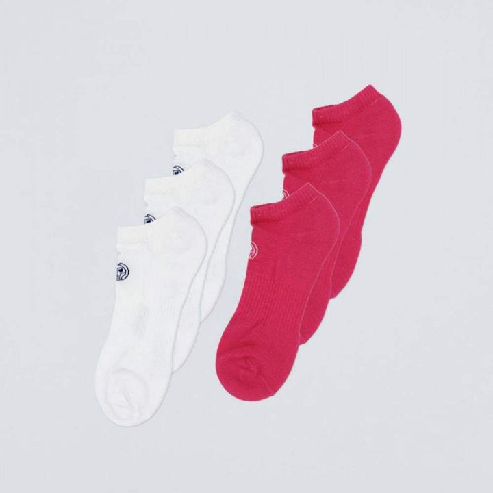 Bidi Badu No Party XXL No show Move Socks Pink White 6 Pairs