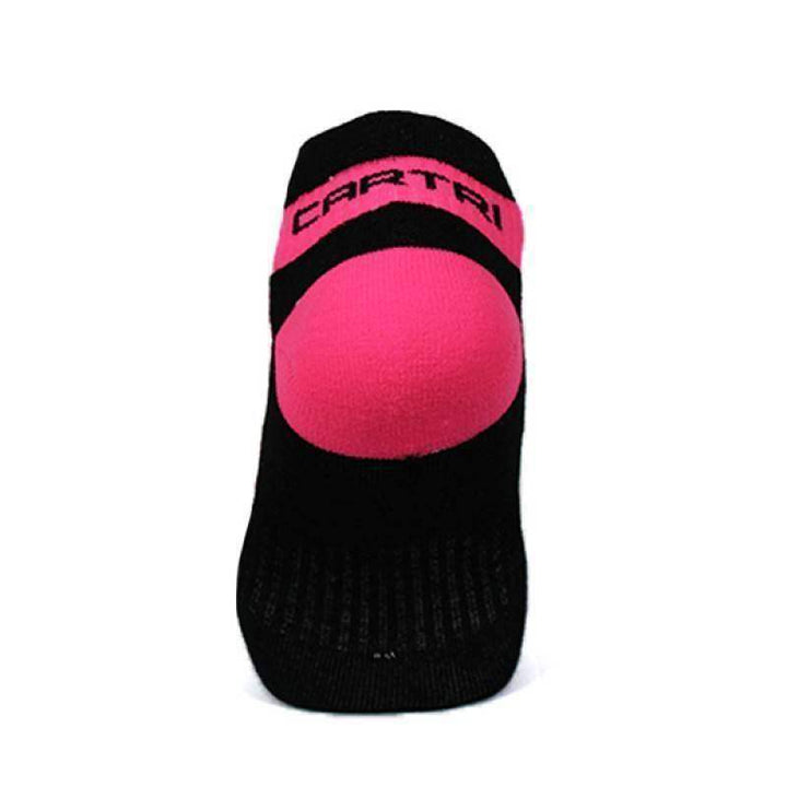 Cartri Slash Crew Socks White Fuchsia 1 Pair