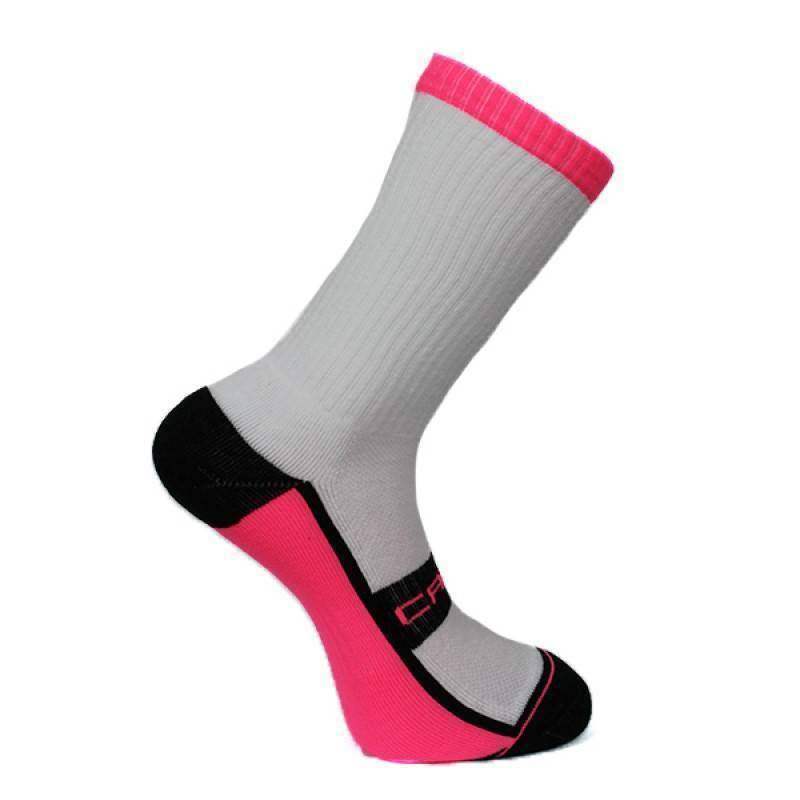 Calcetines Cartri Slash High Blanco Fucsia 1 Par