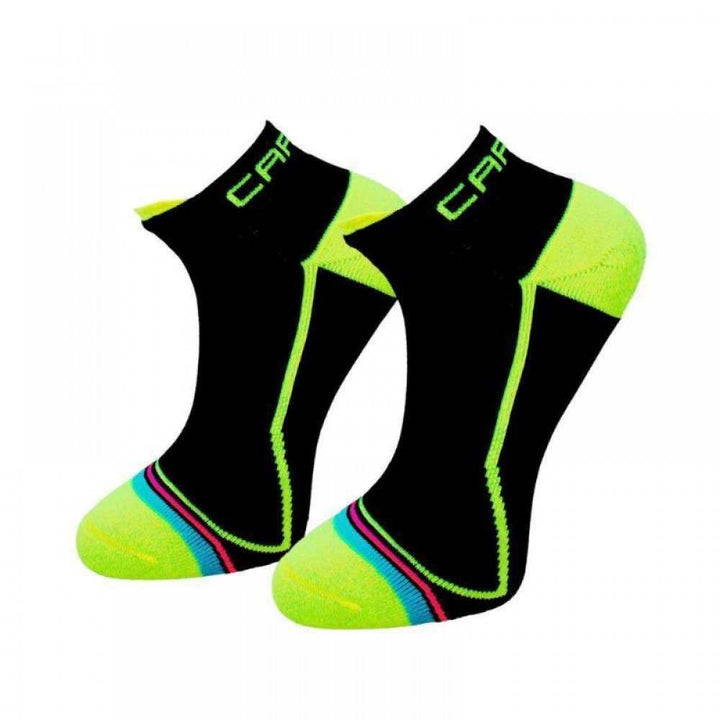 Calcetines Cartri Trajan Crew Negro Amarillo 1 Par