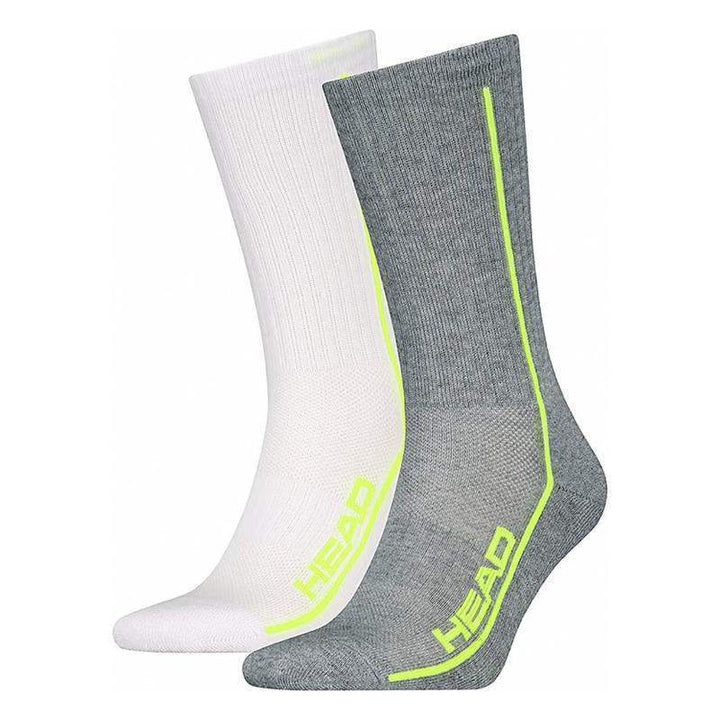 Calcetines Head Performance Crew Blanco Gris Lima 2 Pares