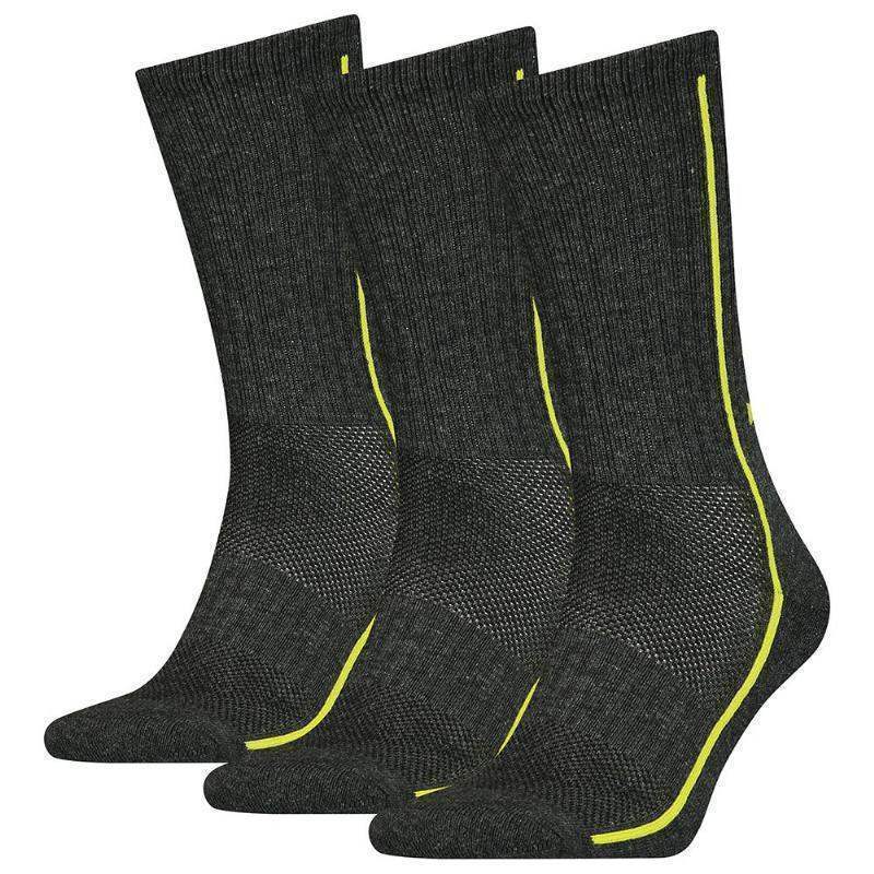 Head Performance Crew Socks Lime Gray 3 Pairs