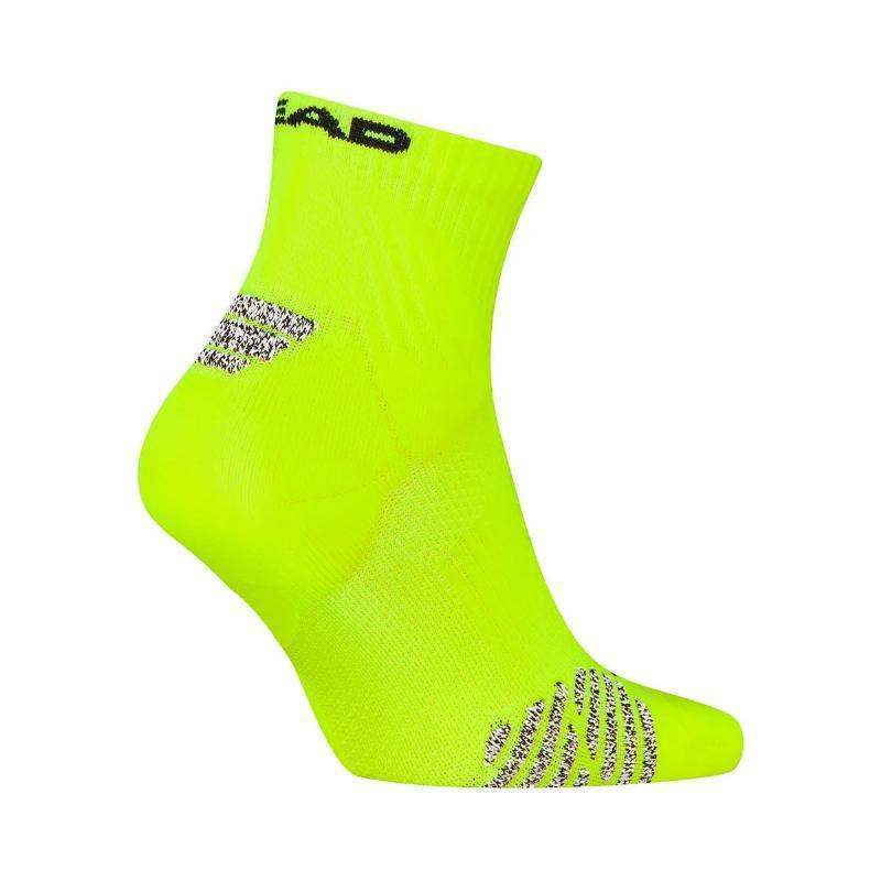 Calcetines Head Performance Padel Quarter Amarillo Fluor 1 Par