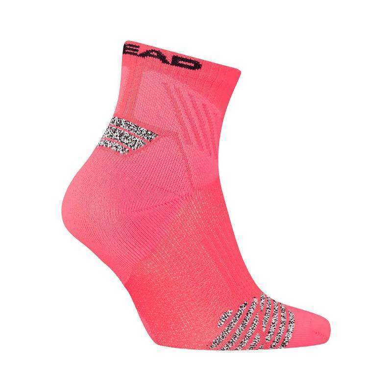 Calcetines Head Performance Padel Quarter Coral Fluor 1 Par