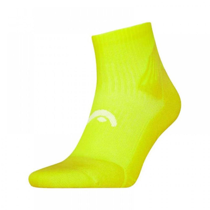 Calcetines Head Performance Tennis Quarter Amarillo Fluor 1 Par