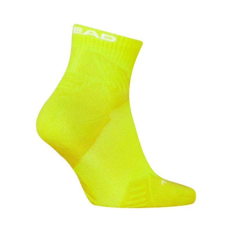 Head Meias Quarter Tennis Amarelo Fluor 1 Par