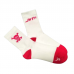 Just Ten Socks White Pink 1 Pair
