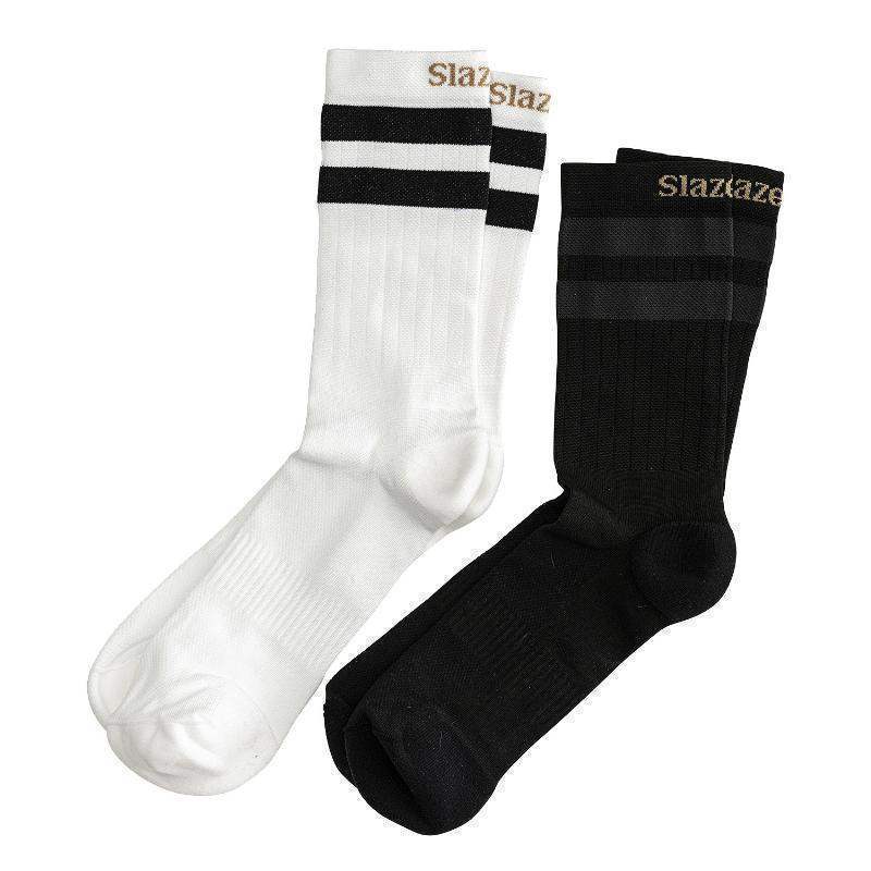 Slazenger Bruno Socks White Black 2 Pairs