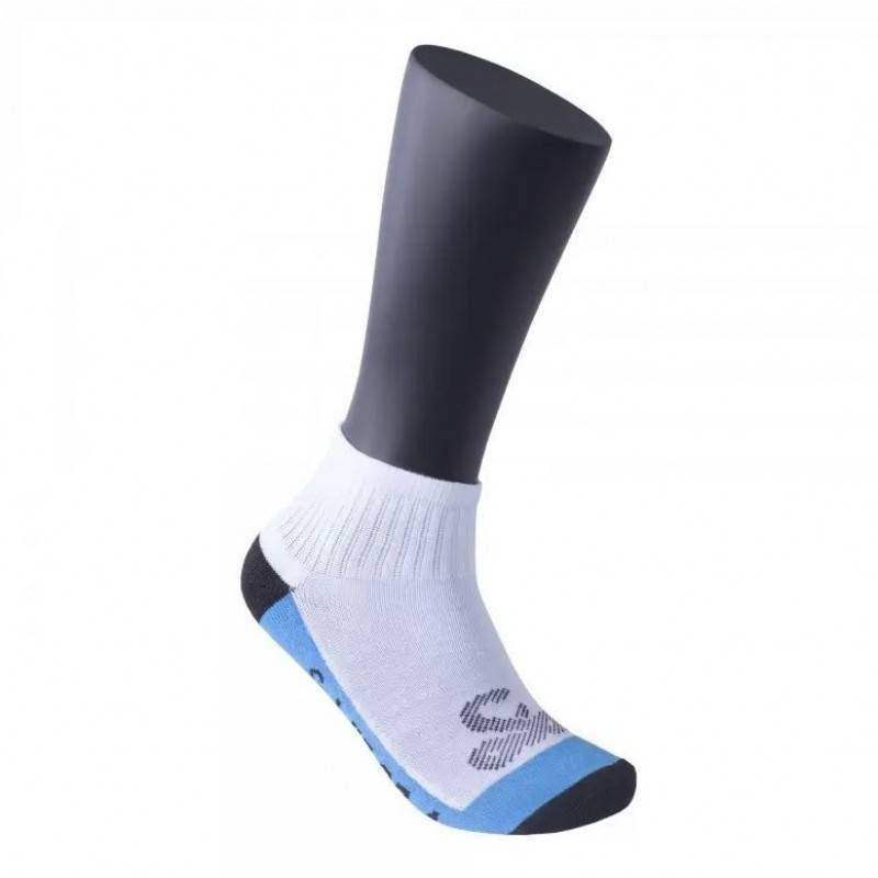 Meias Vibora Cana Baja multicolor branco azul 1 par