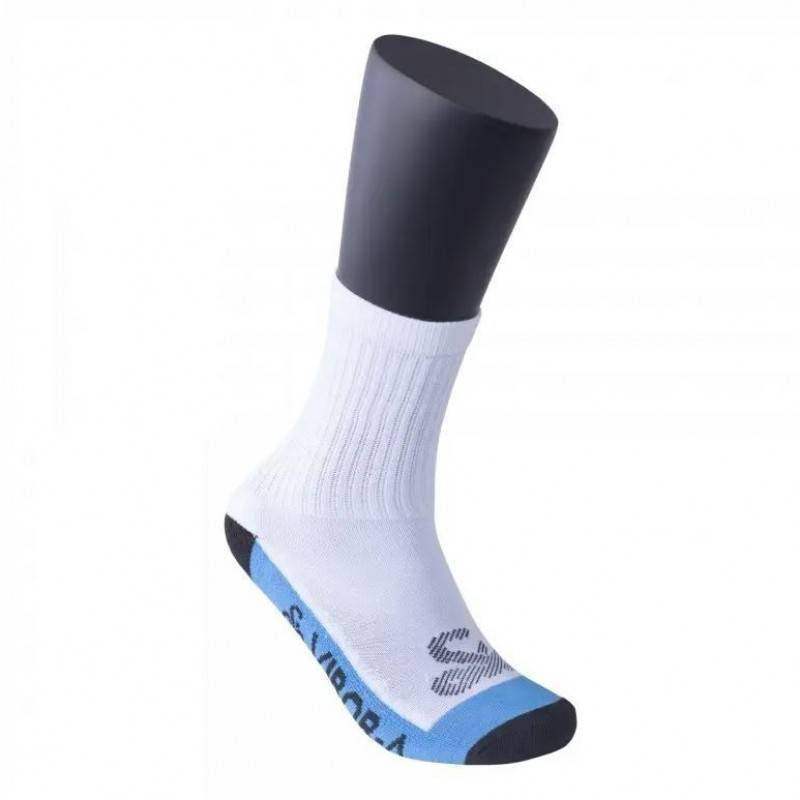 Meias Vibora Half Grey Multicolor Branco Azul 1 Par