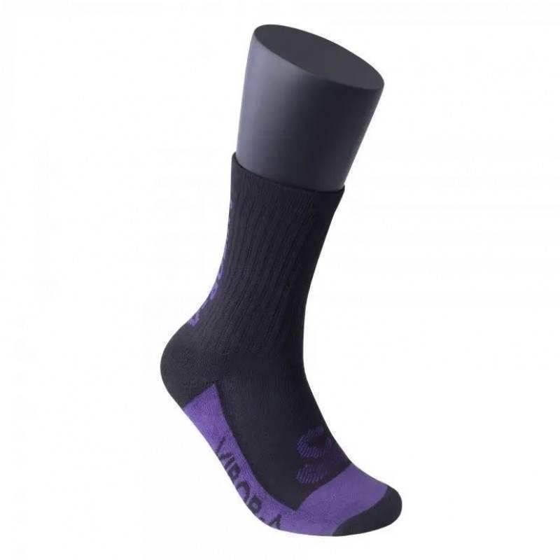Vibora Half Gray Socks Multicolor Black Violet 1 Pair