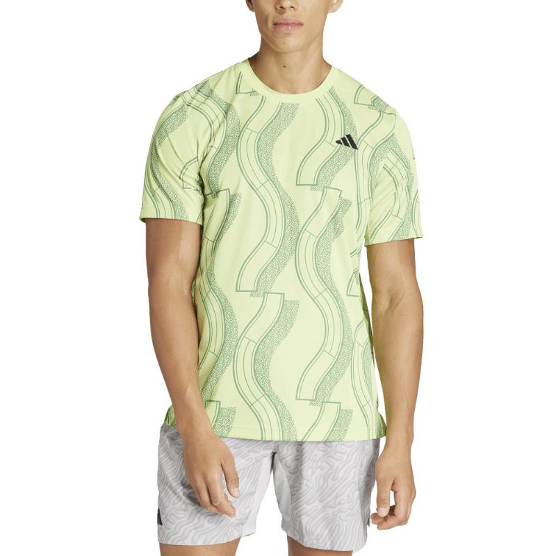 T-shirt Adidas Club Graphic verde limão