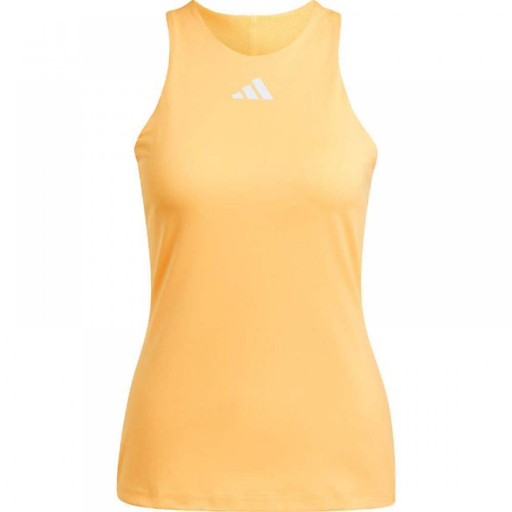 Camiseta feminina Adidas Y-Tank laranja branca