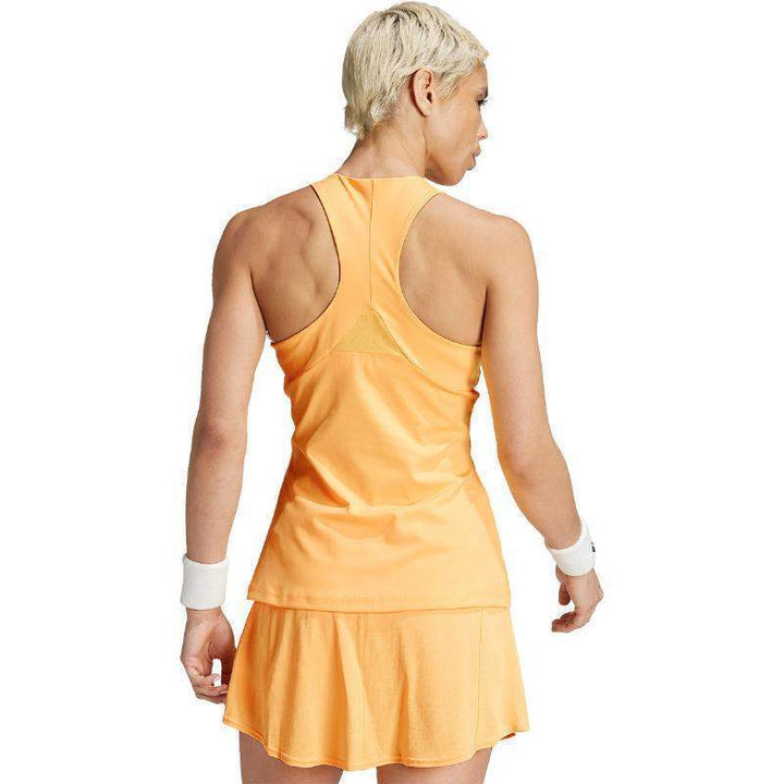 Camiseta feminina Adidas Y-Tank laranja branca