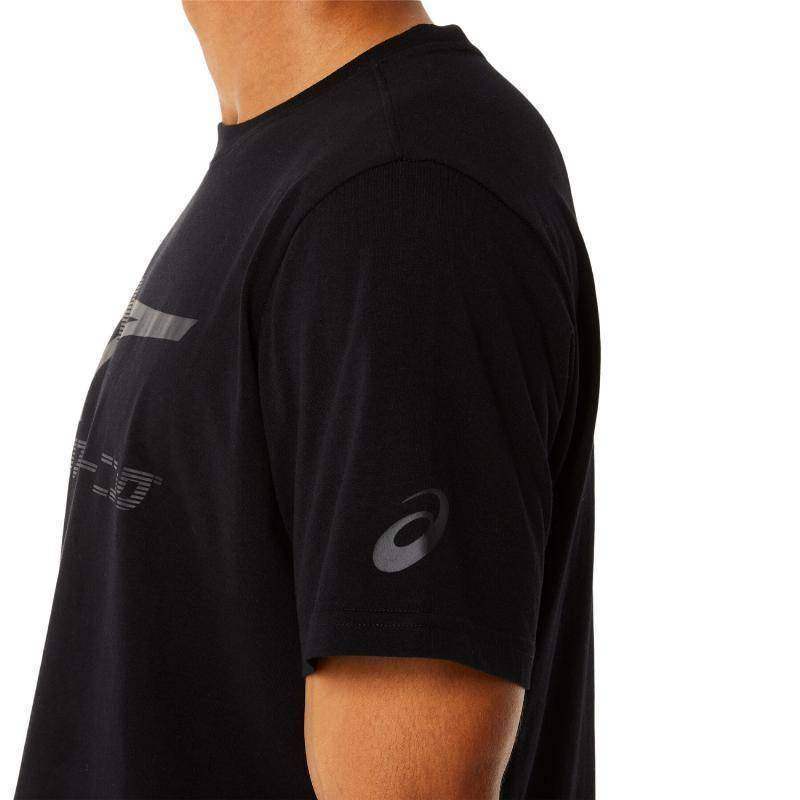 Camiseta Asics Tiger Perfomance Cotton preto cinza grafite