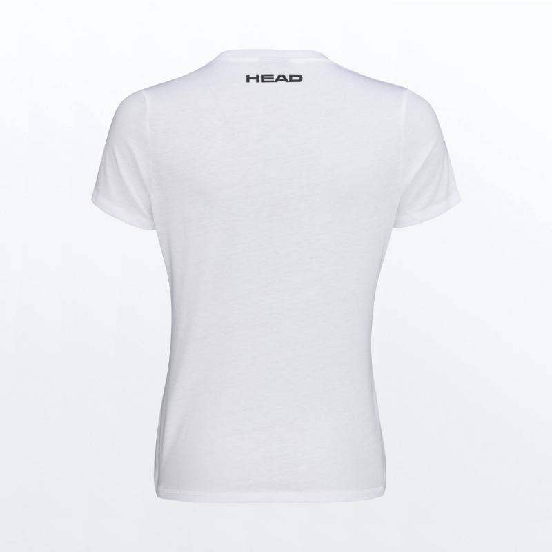 Camiseta Algodon Head Padel SPW Blanco Mujer