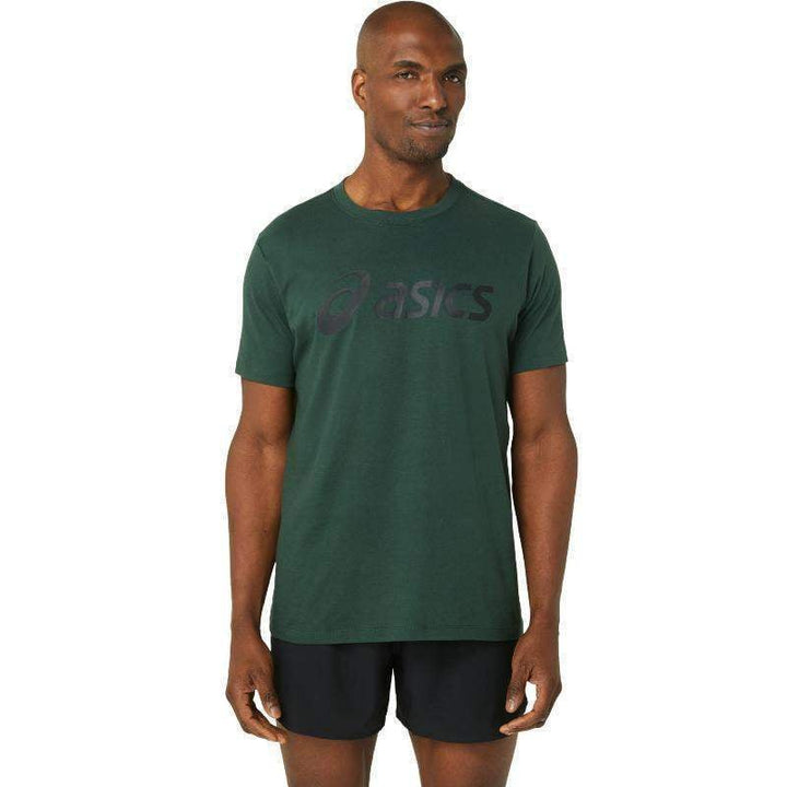 Asics Big Logo T-shirt Forest Green Black