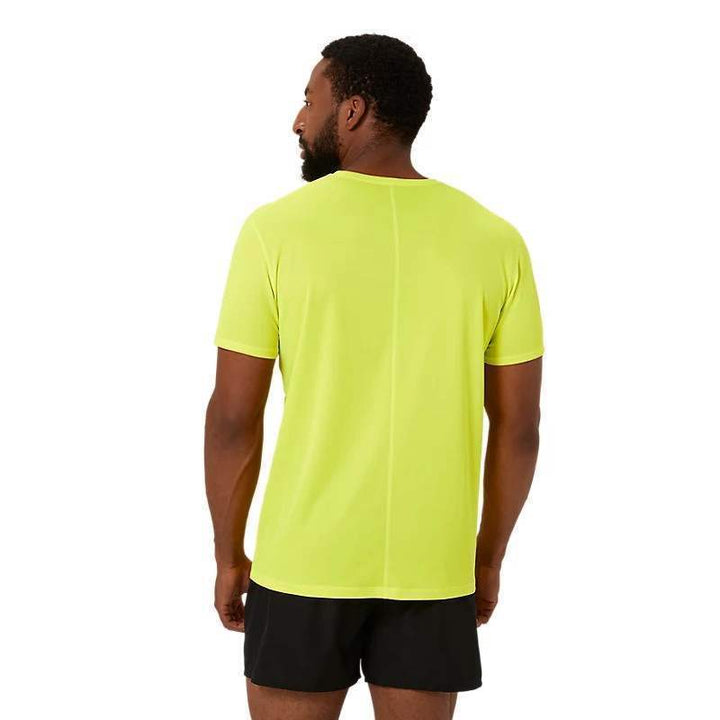 Camiseta Asics Core Fluorescente Amarelo Performance Preta