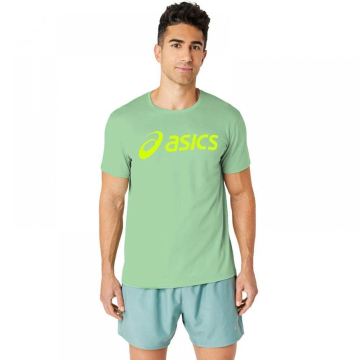 Camiseta Asics Core Celadon Amarelo Fluor