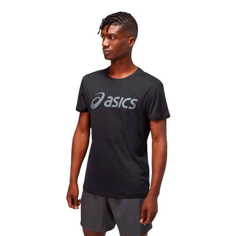 Asics Core SS Performance Large Logo T-Shirt Black Gray