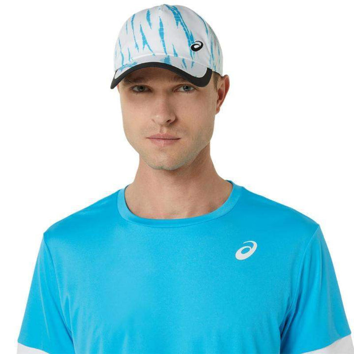 Camiseta Asics Court Aqua Branco Brilhante