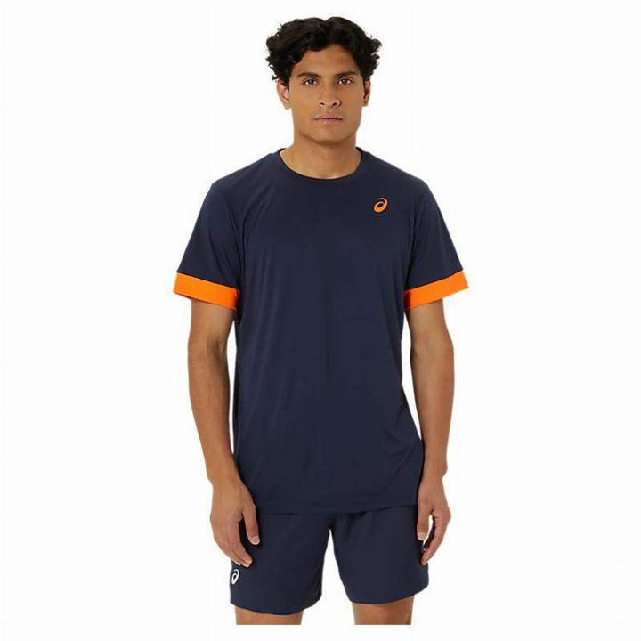 Asics Camiseta Court Midnight Azul Laranja