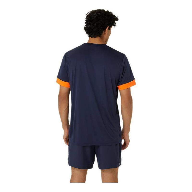 Asics Camiseta Court Midnight Azul Laranja