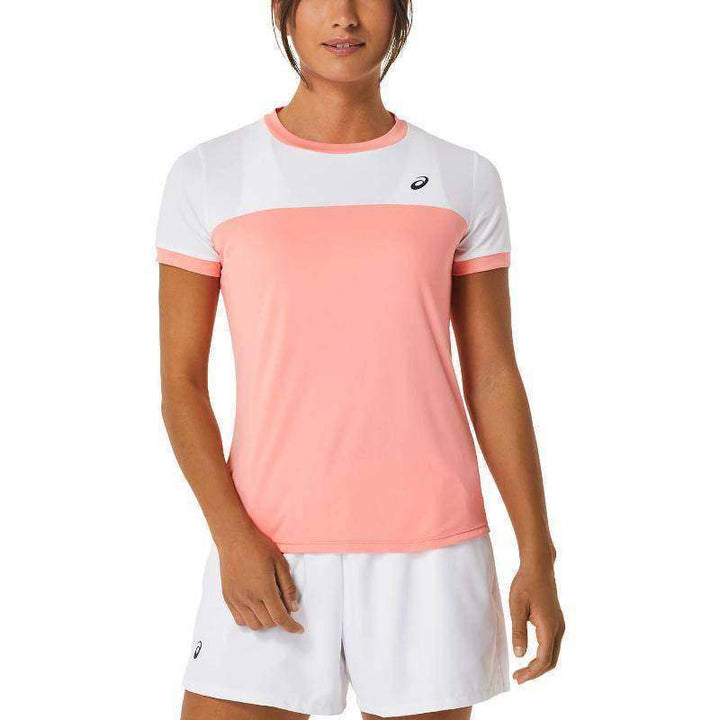 Asics Court SS T-shirt Pink White