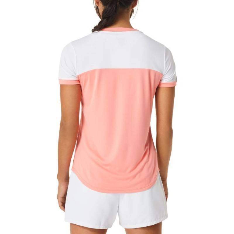 T-shirt Asics Court SS rosa branco