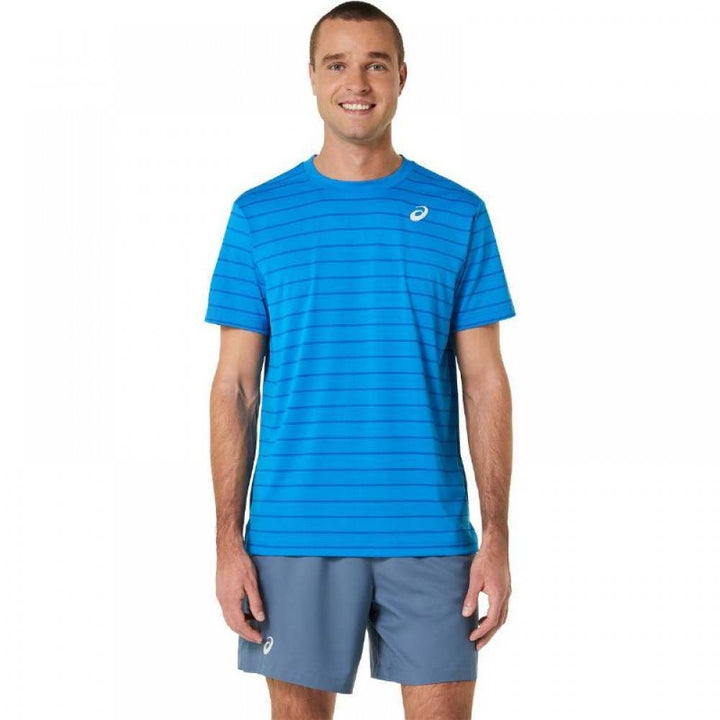 Camiseta Asics Court Stripes SS Azul