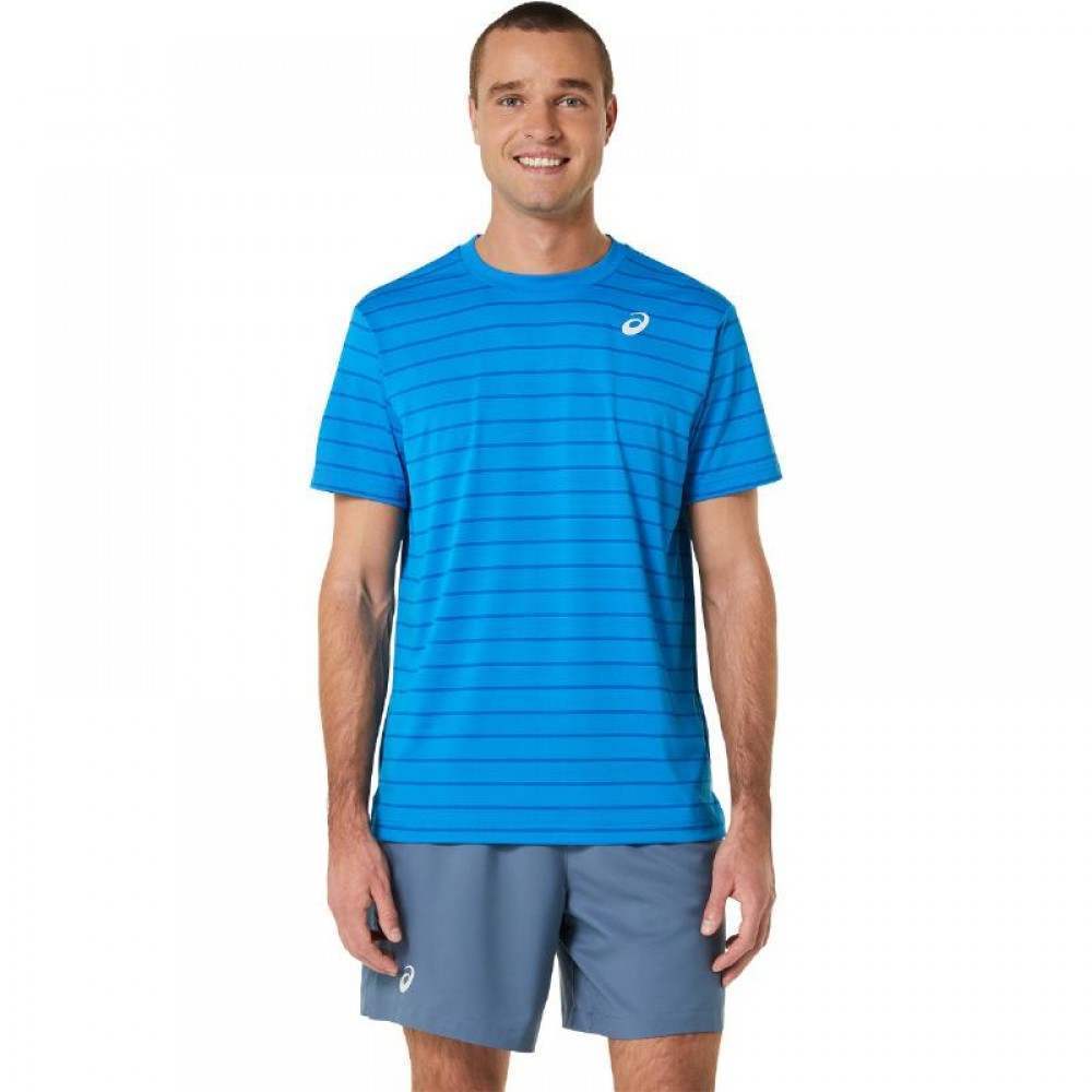 Asics Court Stripes SS T-shirt Blue