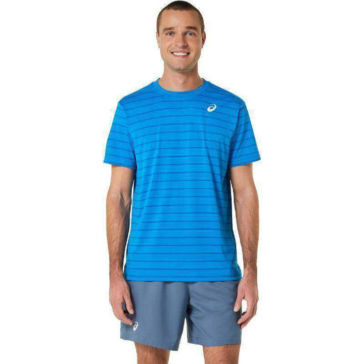 Asics Court Stripes SS T-shirt Blue