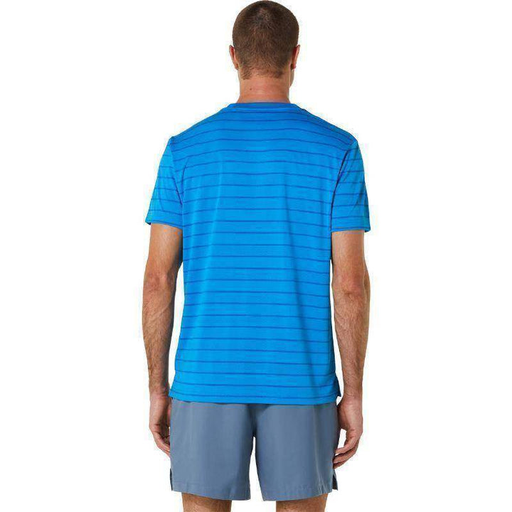 Camiseta Asics Court Stripes SS Azul