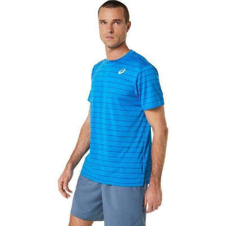 Asics Court Stripes SS T-shirt Blue