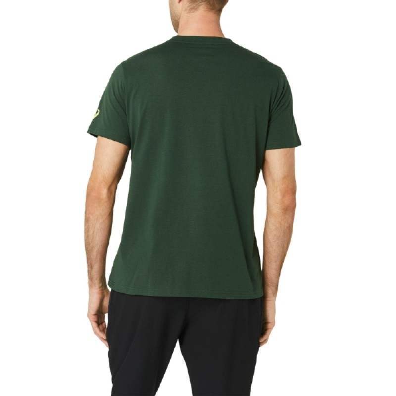 Camiseta Asics Tiger Forest Verde Amarelo