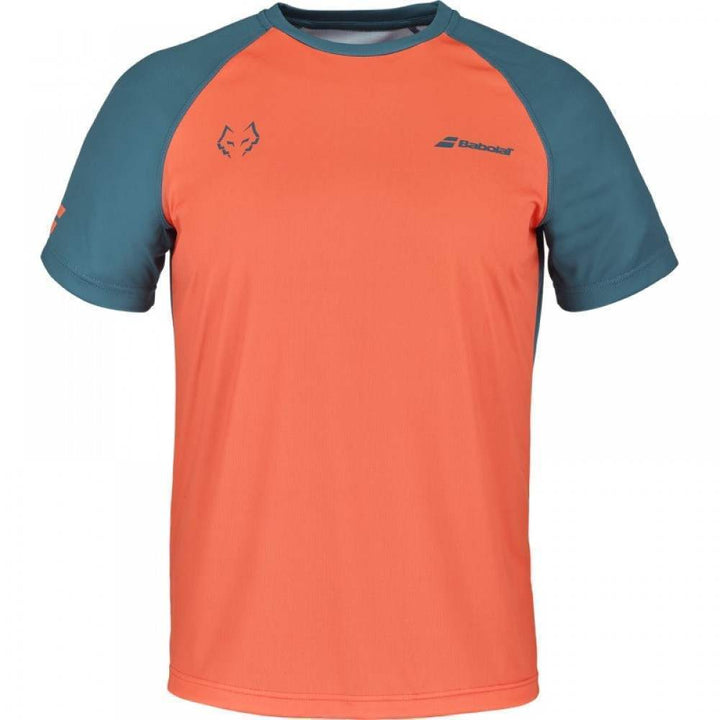 Camiseta Babolat Juan Lebron Laranja Azul Escuro