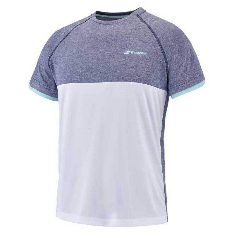 Babolat Play White Blue Heather T-shirt